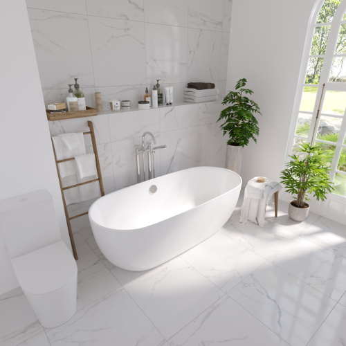 Ванна акриловая Grossman Classic GR-2401 150х75 отдельностоящая овальная с ножками - фото 2